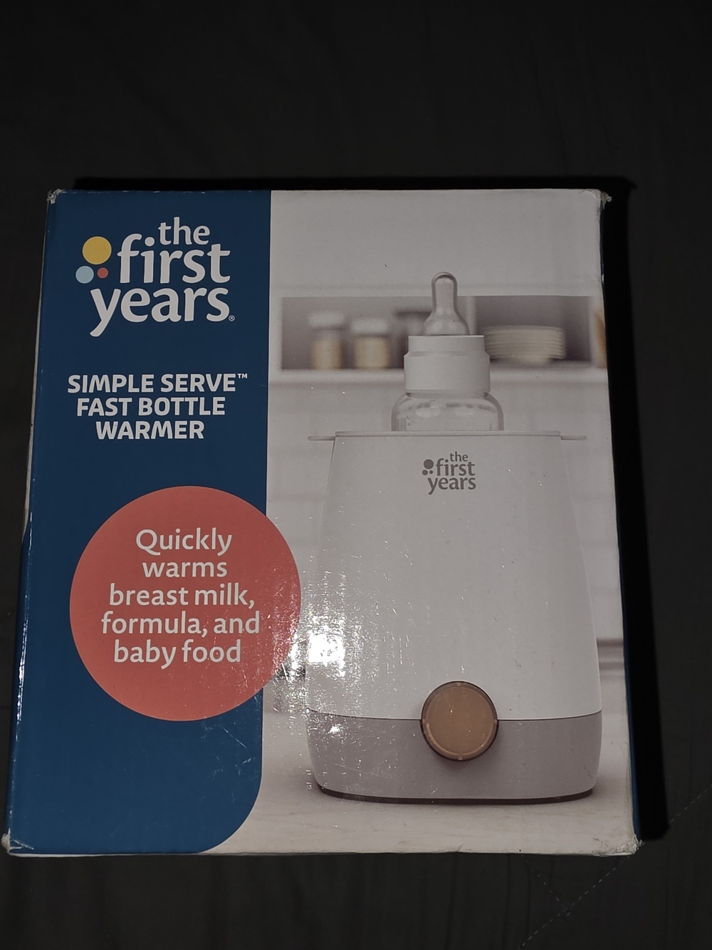 The First Years Simple Serve Fast Bottle Warmer - White and Gray